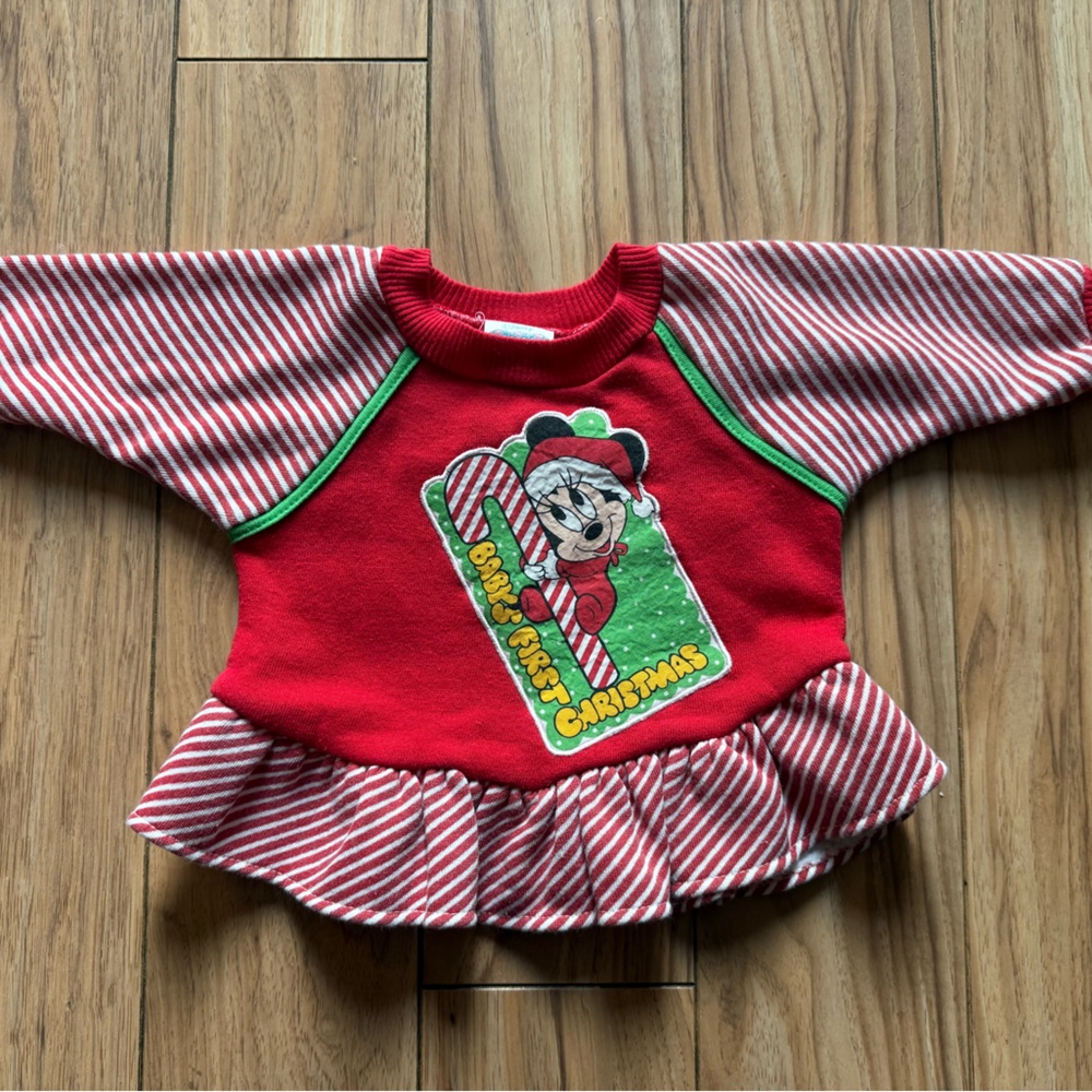 Vintage Disney Baby’s 1st Christmas Sweatshirt 6-9 Months